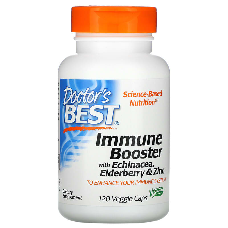 Doctor's Best Immune Booster with Echinacea Elderberry & Zinc 120 viên 6 doctor s best immune booster with echinacea elderberry zinc 120 veggie caps 97865