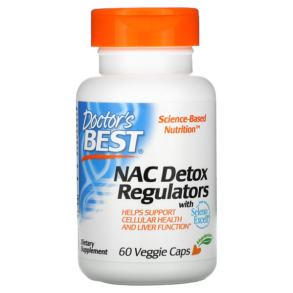 Doctor's Best NAC Detox Regulators 60 viên 3 doctor s best nac detox regulators 60 veggie caps 41653