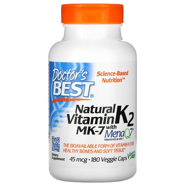 Mua Doctor's Best Natural Vitamin K2 MK-7 with MenaQ7 45 mcg 180 viên giảm giá rẻ Hà nội TPHCM