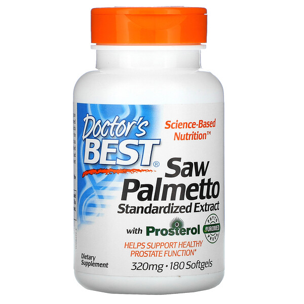 Doctor's Best Saw Palmetto Standardized Extract 320 mg 180 Softgels 6 doctor s best saw palmetto standardized extract 320 mg 180 softgels 40434