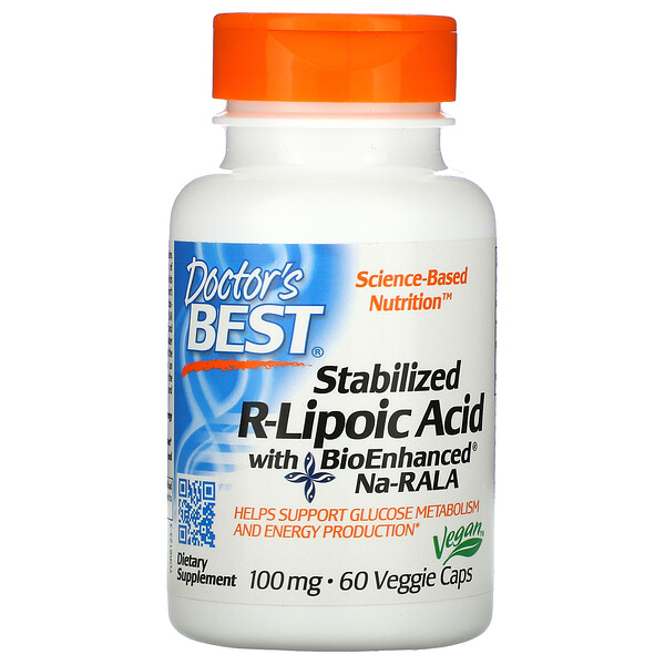 Doctor's Best Stabilized R-Lipoic Acid with BioEnhanced Na-RALA 100 mg 60 viên 6 doctor s best stabilized r lipoic acid with bioenhanced na rala 100 mg 60 veggie caps 4