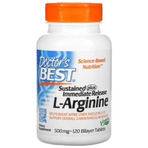 Mua Doctor's Best Sustained Plus Immediate Release L-Arginine 500 mg 120 Bilayer viên giảm giá rẻ Hà nội TPHCM
