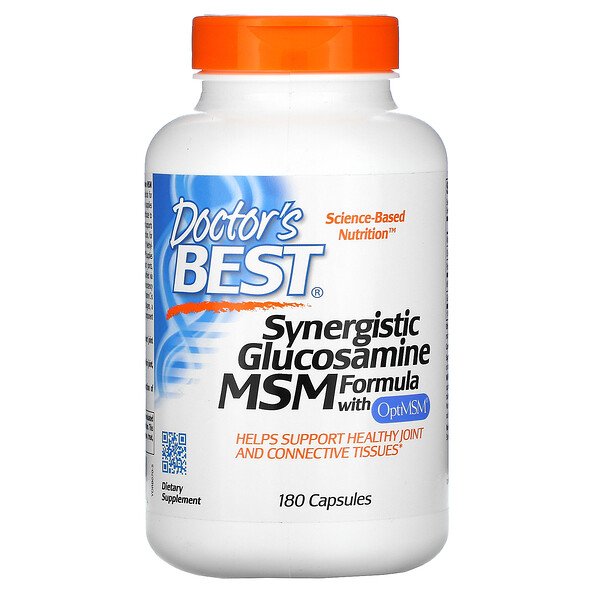 Doctor's Best Synergistic Glucosamine MSM Formula with OptiMSM 180 viên 3 doctor s best synergistic glucosamine msm formula with optimsm 180 capsules 21