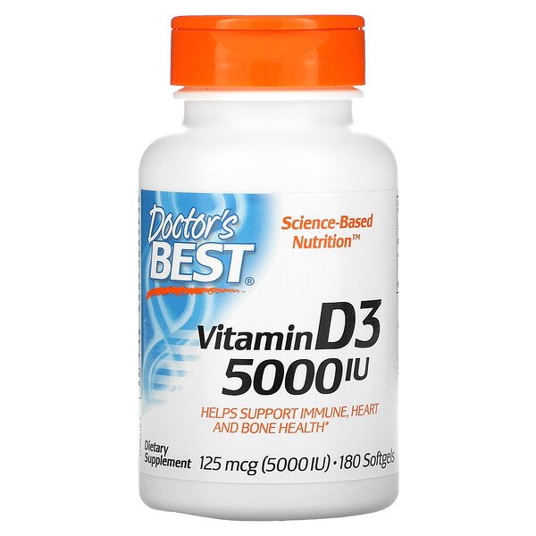 Doctor's Best Vitamin D3 125 mcg (5.000 IU) 180 Softgels 1 Mua Doctor's Best Vitamin D3 125 mcg 5