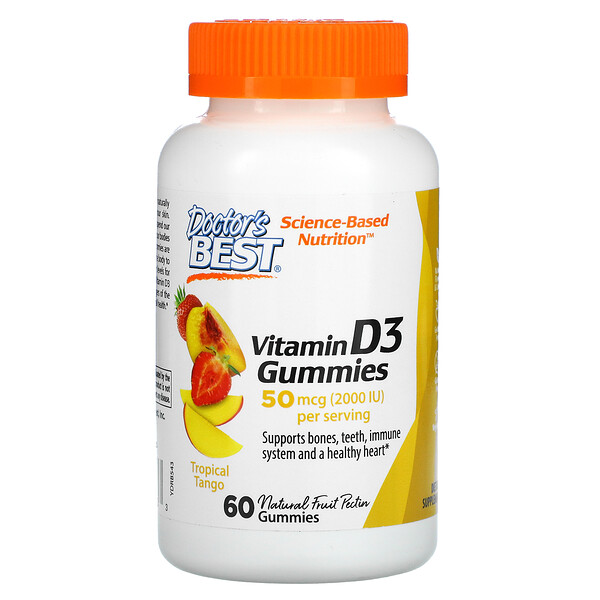 Mua Doctor's Best Vitamin D3 Gummies Tropical Tango 25 mcg 1