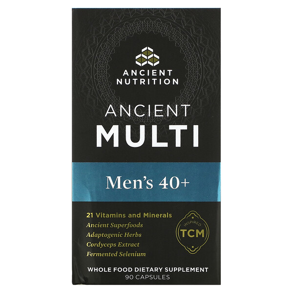 Dr. Axe / Ancient Nutrition Ancient Multi Men's 40+ 90 viên 3 dr axe ancient nutrition ancient multi men s 40 90 capsules 107234