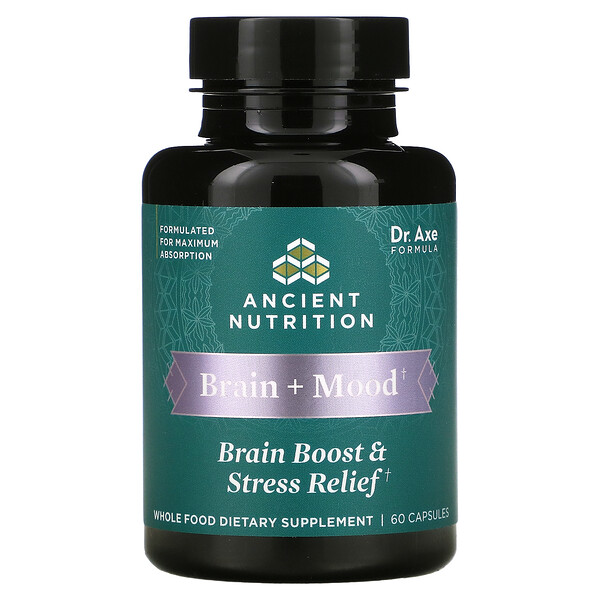 Mua Dr. Axe / Ancient Nutrition Brain + Mood Brain Boost & Stress Relief 60 viên giảm giá rẻ Hà nội TPHCM