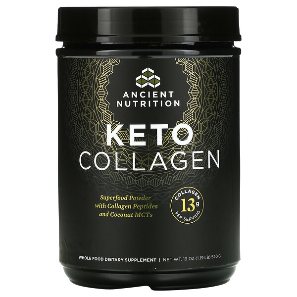 Dr. Axe / Ancient Nutrition Keto Collagen Superfood Powder with Collagen Peptides and Coconut MCTs 1.19 lb (540 g) 3 dr axe ancient nutrition keto collagen superfood powder with collagen peptides and coconut mcts 1 19 lb 540 g 79460