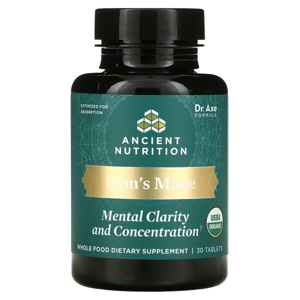 Mua Dr. Axe / Ancient Nutrition Lion's Mane Mental Clarity And Concentration 30 viên giảm giá rẻ Hà nội TPHCM