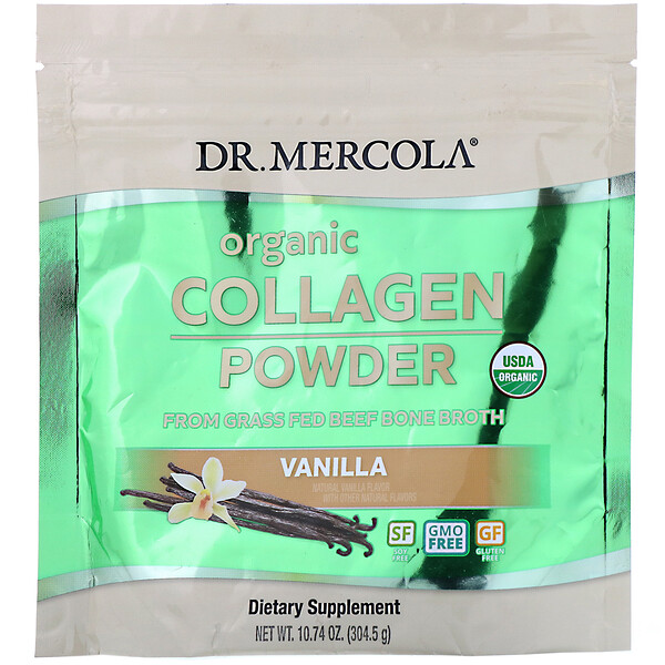 Mua Dr. Mercola Organic Collagen Powder Vanilla 10.74 oz 304.5 g giảm giá rẻ Hà nội TPHCM
