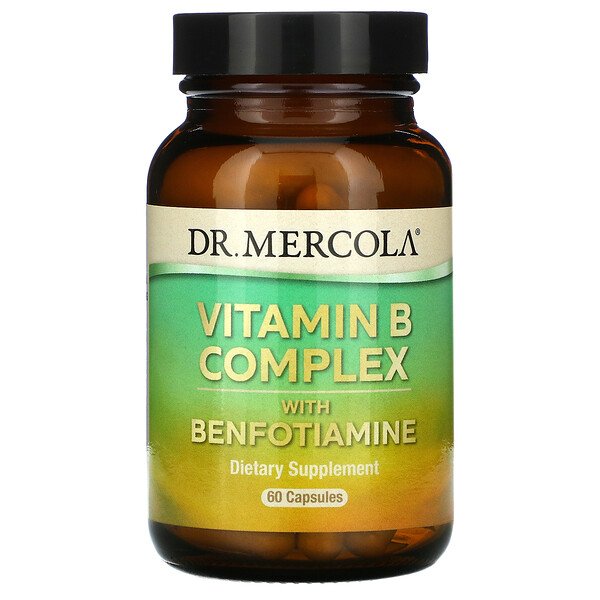Dr. Mercola Vitamin B Complex with Benfotiamine 60 viên 3 dr mercola vitamin b complex with benfotiamine 60 capsules 79011