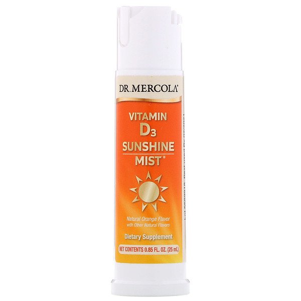 Mua Dr. Mercola Vitamin D3 Sunshine Mist Natural Orange Flavor 0.85 oz 25 ml giảm giá rẻ Hà nội TPHCM
