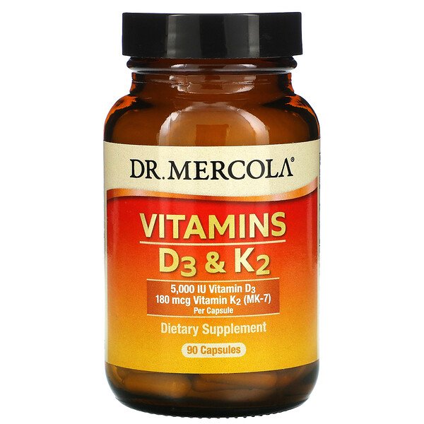 Dr. Mercola Vitamins D3 & K2 90 viên 3 dr mercola vitamins d3 k2 90 capsules 84158