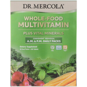 Mua Dr. Mercola Whole-Food Multivitamin A.M. & P.M. Daily Packs 30 Dual Packs giảm giá rẻ Hà nội TPHCM