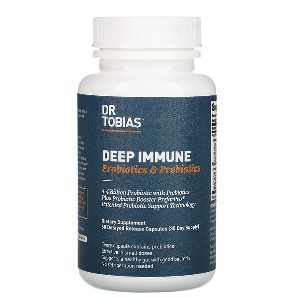 Dr. Tobias Deep Immune Probiotics & Prebiotics 60 Delayed Release viên 3 dr tobias deep immune probiotics prebiotics 60 delayed release capsules 102230