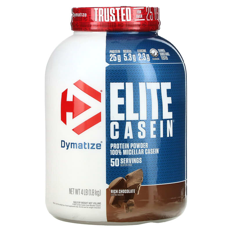 Dymatize Elite Casein Rich Chocolate 4 lb (1.8 kg) 3 Dymatize Elite Casein Rich Chocolate 4 lb (1.8 kg) 705016226160