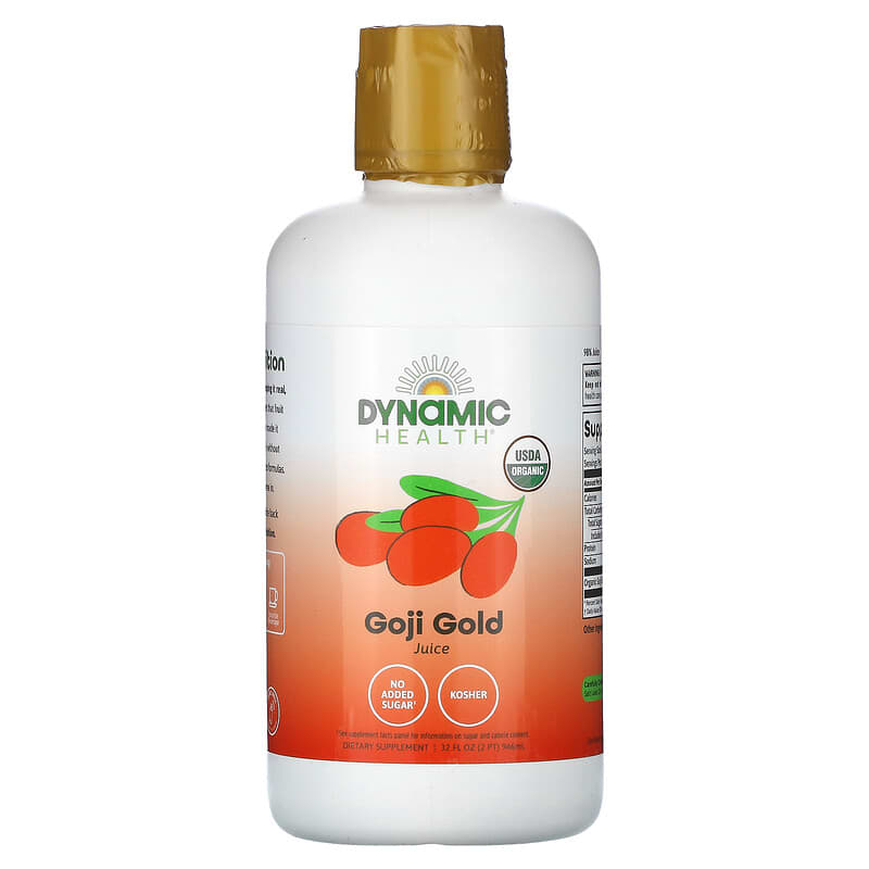 Dynamic Health Goji Gold Juice 32 fl oz (946 ml) 3 Dynamic Health Goji Gold Juice 32 fl oz (946 ml) 790223100709