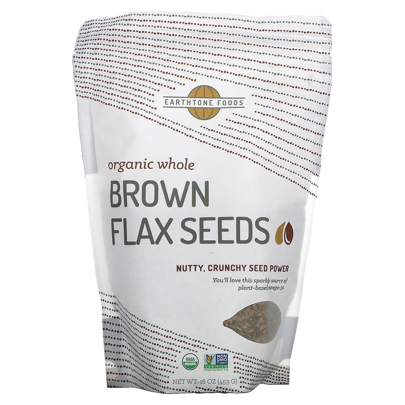 Earthtone Foods Organic Whole Brown Flax Seeds 16 oz (453 g) 3 Earthtone Foods Organic Whole Brown Flax Seeds 16 oz (453 g) 817516020732