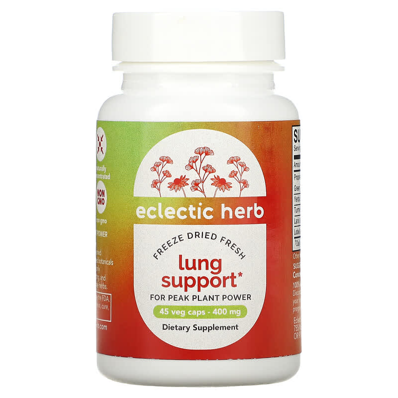 Eclectic Institute Freeze Dried Fresh Lung Support 400 mg 45 Veg Caps 3 Eclectic Institute Freeze Dried Fresh Lung Support 400 mg 45 Veg Caps 023363324125