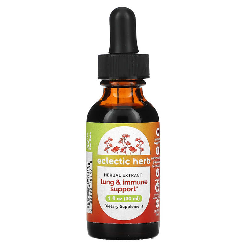 Eclectic Institute Lung & Immune Support 1 oz (30ml) 6 eclectic institute lung immune support 1 fl oz 30 ml 106870