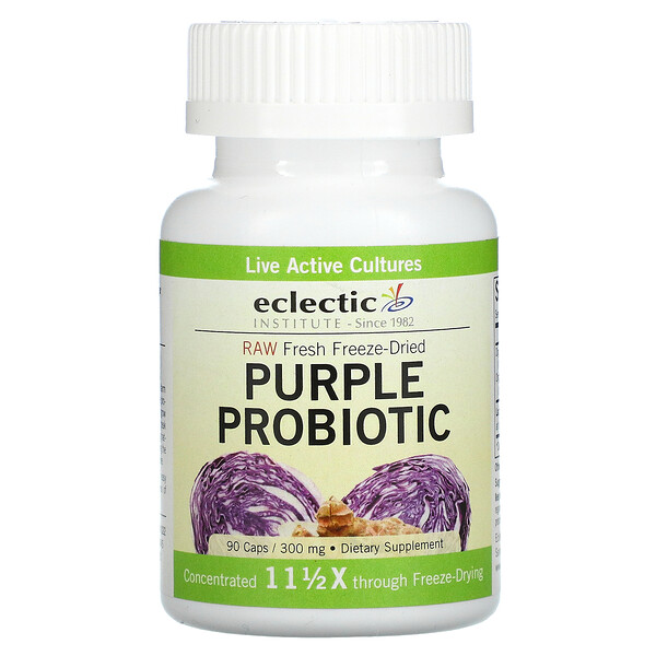 Eclectic Institute Raw Fresh Freeze-Dried Purple Probiotic 300 mg 90 Caps 3 eclectic institute raw fresh freeze dried purple probiotic 300 mg 90 caps 42095