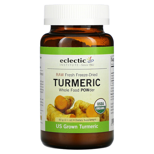 Eclectic Institute Raw Fresh Freeze-Dried Turmeric 2.1 oz (60 g) 3 eclectic institute raw fresh freeze dried turmeric 2 1 oz 60 g 42098