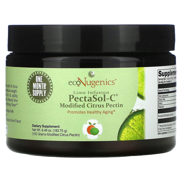 Econugenics Lime Infusion PectaSol-C Modified Citrus Pectin Natural Lime 6.48 oz (183.75 g) 3 econugenics lime infusion pectasol c modified citrus pectin natural lime 6 48 oz 183 75 g 109114