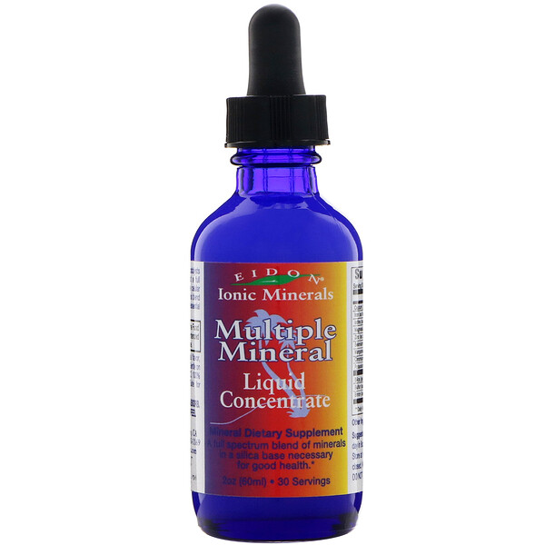 Eidon Mineral Supplements Ionic Minerals Multiple Mineral Liquid Concentrate 2 oz (60 ml) 3 eidon mineral supplements multiple mineral liquid concentrate 2 oz 60 ml 26011