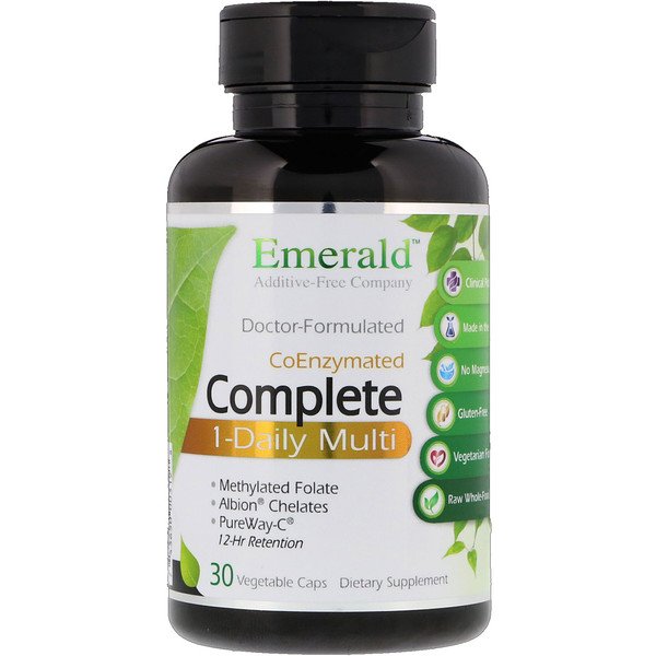 Emerald Laboratories CoEnzymated Complete 1-Daily Multi 30 Vegetable Caps 3 emerald laboratories coenzymated complete 1 daily multi 30 vegetable caps 69768