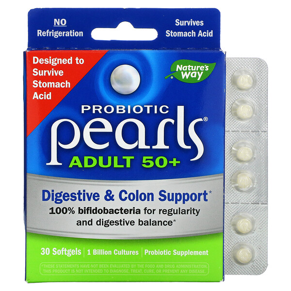 Enzymatic Therapy Probiotic Pearls Adult 50+ 30 Softgels 3 enzymatic therapy probiotic pearls adult 50 30 softgels 61720