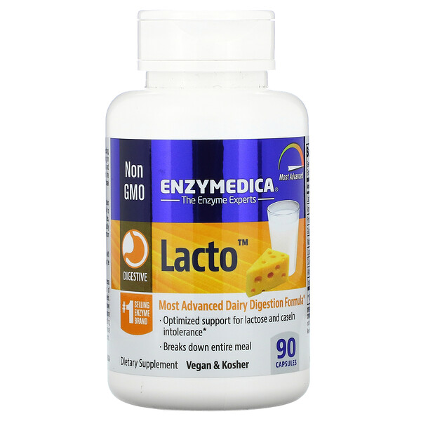 Enzymedica Lacto Most Advanced Dairy Digestion Formula 90 viên 3 enzymedica lacto most advanced dairy digestion formula 90 capsules 41875