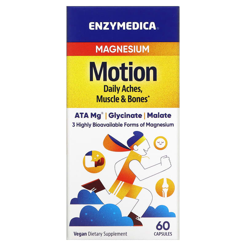 Enzymedica Magnesium Motion 60 Capsules 3 Enzymedica Magnesium Motion 60 Capsules 670480101254
