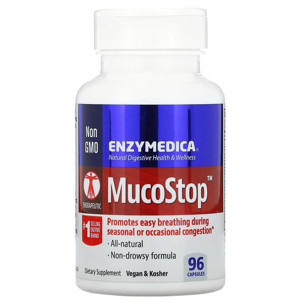 Enzymedica MucoStop 96 viên 6 enzymedica mucostop 96 capsules 85106