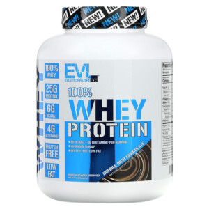 EVLution Nutrition 100% Whey Protein Double Rich Chocolate 5lb (2.268 kg) 818901024311