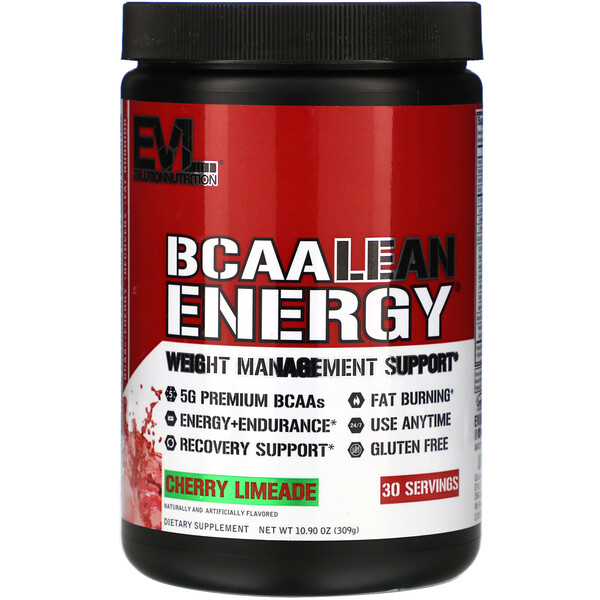 EVLution Nutrition BCAA LEAN ENERGY Weight Management Support Cherry Limeade 10.90 oz (309 g) 2 Mua EVLution Nutrition BCAA LEAN ENERGY Cherry Limeade 10.90 oz 309 g giảm giá rẻ Hà nội TPHCM