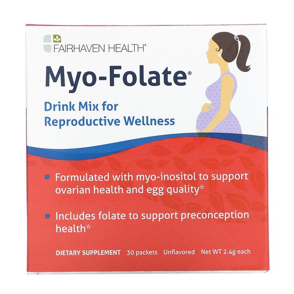 Mua Fairhaven Health Myo-Folate Drink Mix for Reproductive Wellness Unflavored 30 gói 2.4 g Each giảm giá rẻ Hà nội TPHCM