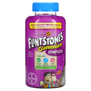 Flintstones Complete Children's Multivitamin with Vitamin A C D E and Zinc 180 Gummies 016500554356