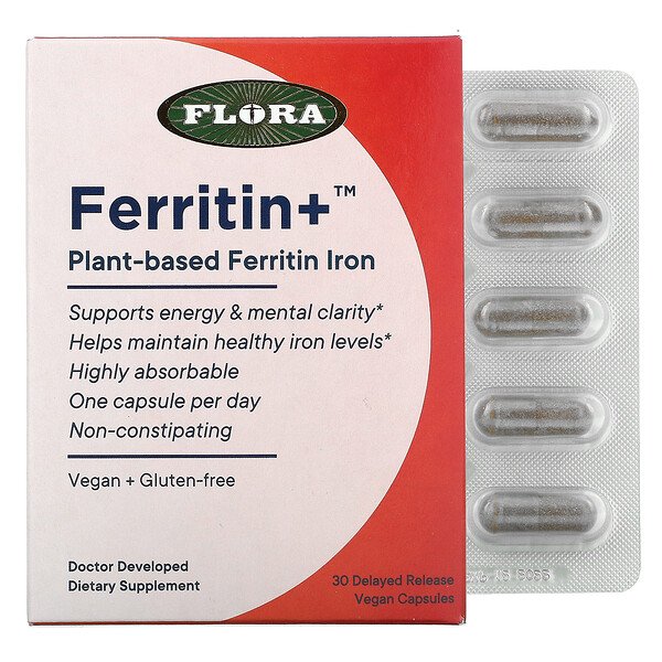 Mua Flora Ferritin+ Plant-Based Ferritin Iron 30 Delayed Release Vegan viên giảm giá rẻ Hà nội TPHCM