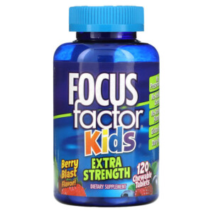 Focus Factor Kids Extra Strength Berry Blast 120 Chewable Tablets 855119006210