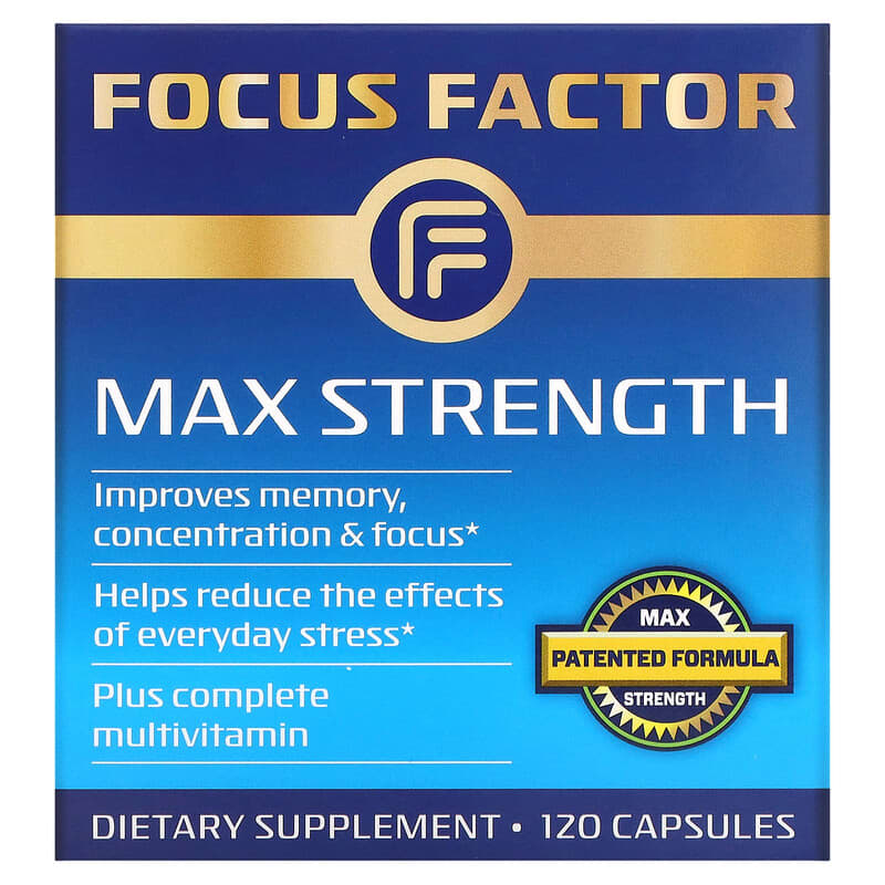 Focus Factor Max Strength 120 Capsules 3 Focus Factor Max Strength 120 Capsules 811909033675
