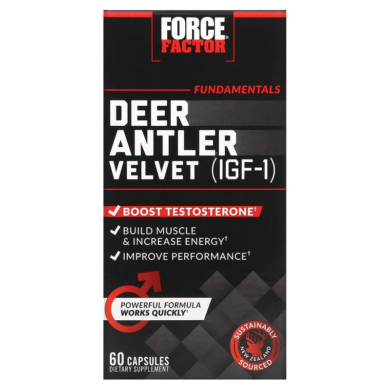 Force Factor Deer Antler Velvet (IGF-1) 60 Capsules 3 Force Factor Deer Antler Velvet (IGF-1) 60 Capsules 818594016839