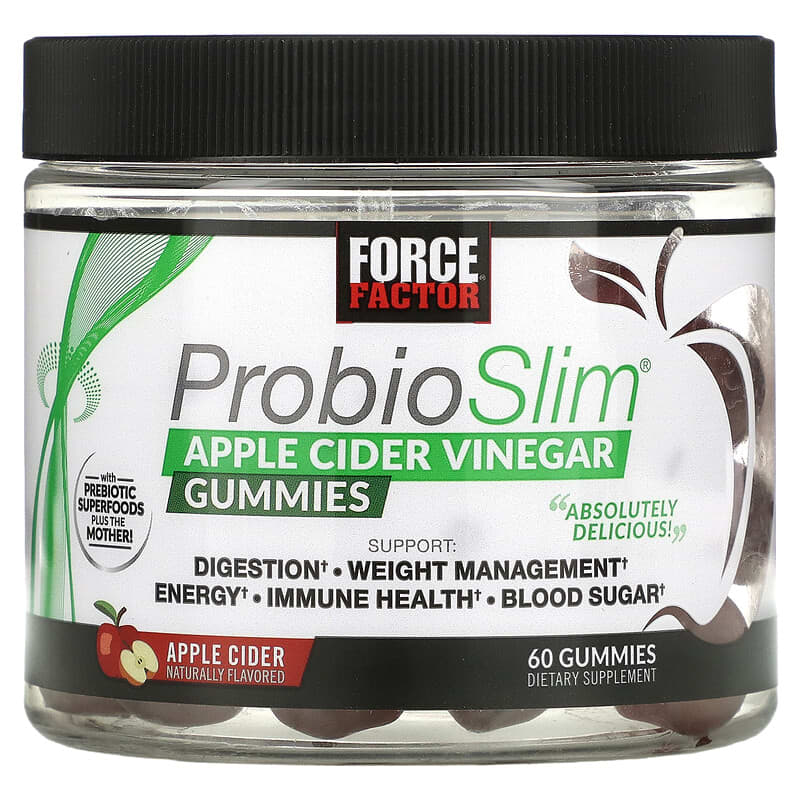 Force Factor ProbioSlim Apple Cider Vinegar Gummies 60 Gummies 3 Force Factor ProbioSlim Apple Cider Vinegar Gummies 60 Gummies 818594015436