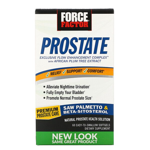 Force Factor Prostate Natural Prostate Health Solution 60 Easy-To-Swallow Softgels 6 force factor prostate natural prostate health solution 60 easy to swallow softgels 103180