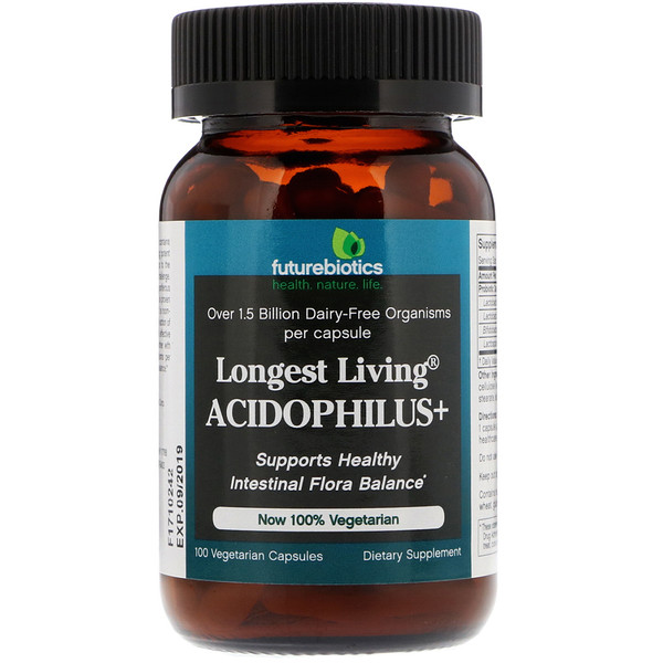 FutureBiotics Longest Living Acidophilus+ 100 viên 3 futurebiotics longest living acidophilus 100 vegetarian capsules 7330