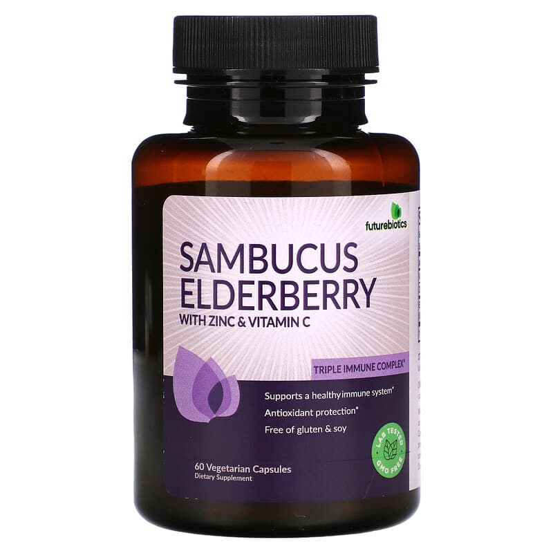 Futurebiotics Sambucus Elderberry with Zinc & Vitamin C 60 Vegetarian Capsules 3 Futurebiotics Sambucus Elderberry with Zinc & Vitamin C 60 Vegetarian Capsules 049479501007