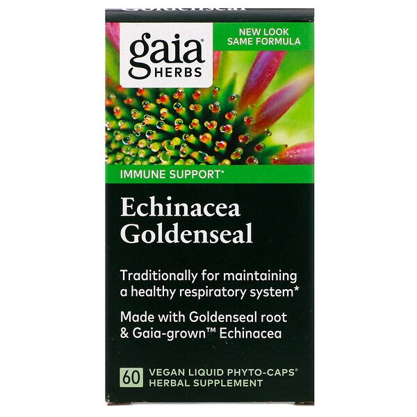 Gaia Herbs Echinacea Goldenseal 60 Vegan Liquid Phyto-Caps 6 gaia herbs echinacea goldenseal 60 vegan liquid phyto caps 11079