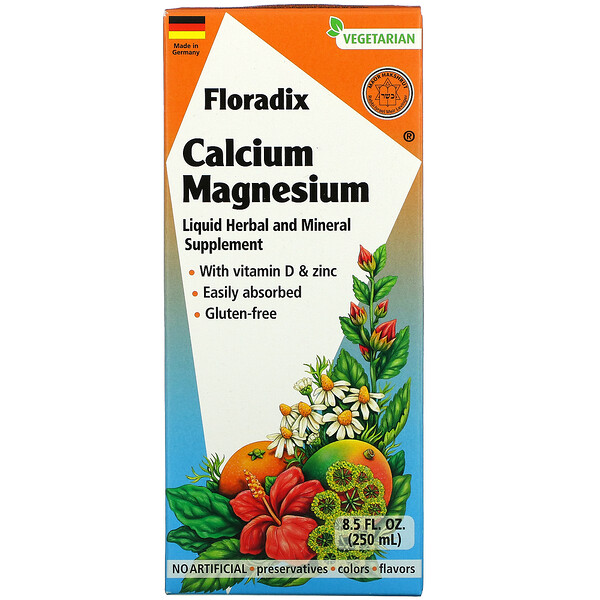 Mua Gaia Herbs Floradix Calcium Magnesium with Vitamin D & Zinc 8.5 oz 250 ml giảm giá rẻ Hà nội TPHCM