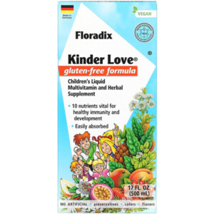 Mua Gaia Herbs Floradix Kinder Love Children's Liquid Multivitamin and Herbal Supplement Gluten Free 17 oz 500 ml giảm giá rẻ Hà nội TPHCM