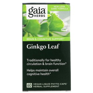 Gaia Herbs Ginkgo Leaf 60 Vegan Liquid Phyto-Caps 751063398701