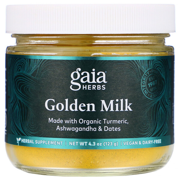 Gaia Herbs Golden Milk 4.3 oz (123 g) 3 gaia herbs golden milk 4 3 oz 123 g 68471